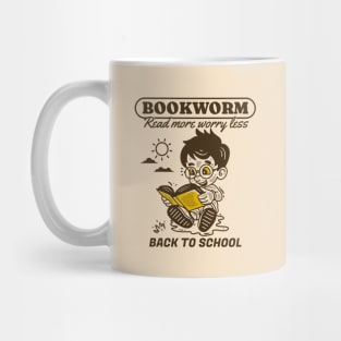 Bookworm, read more worry less Mug